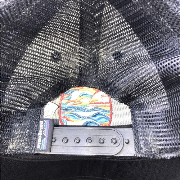 Patagonia Hat Cap Men/women’s Trucker Snapback Lopro Black Stained Glass Glassy - Picture 3 of 4